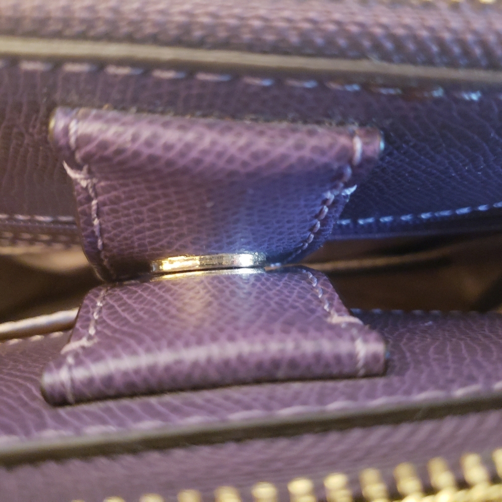 Michael Kors Purple Satchel Leather Bag - Picture 3 of 12